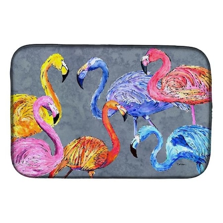 Carolines Treasures 8871DDM Flamingo Six Senses Dish Drying Mat 8871DDM